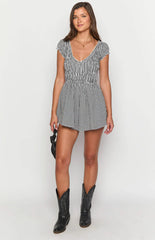 Raldo Black Gingham Playsuit