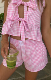 Baxter Pink Gingham Shorts