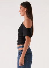 Janni Off Shoulder Top - Black