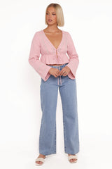 Reed Long Sleeve Top - Pink