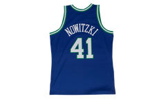 NBA Dirk Nowitzki Swingman Road Jersey "1998 Dallas Mavericks - Royal" SMJYGS18158 DMAROYA98DNO
