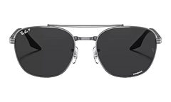 Oval Polarized Sunglasses "Gunmetal" RB3688-004-K8_58