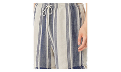Stripe Linen Training Pants "Indigo" 963563