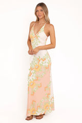 Haruki Maxi Dress - Yellow Spring Floral