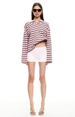 Lioness Rebels Jersey Burgundy Blush Stripe
