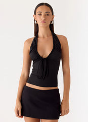Ask You Twice Top - Black