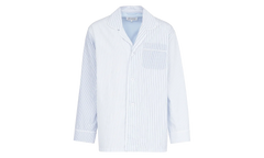 Striped Cotton Pajama Shirt "Light Blue" S50DT0044MTN031961