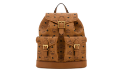 Small Aren Backpack in Visetos "Cognac" MWKFATA01CO001