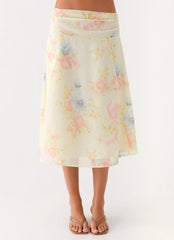 Valley Midi Skirt - Spring Meadow