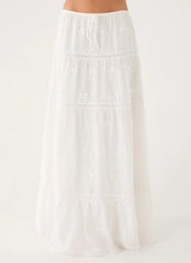Yours To Keep Maxi Skirt - White