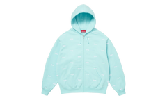 Repeat Script Zip Up Hoodie "FW25 - Aqua" SU26978
