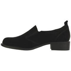 Women's Saddle Oxford Dress Shoe in Black Suede