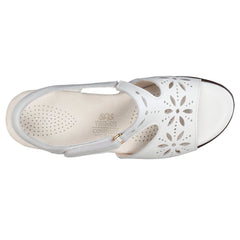 Women's Sunburst Heel Strap Sandal in White