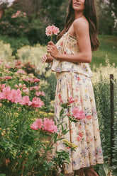 Saskia Maxi Skirt - Lemon Floral