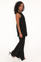 Sammy Embroidered Set - Black