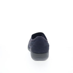 Aetrex Karina DM505 Womens Blue Wide Leather Loafer Flats Shoes