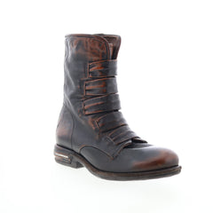 Traver Womens Brown Leather Zipper Casual Dress Boots
