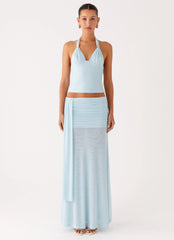 Blaze Halter Top - Blue