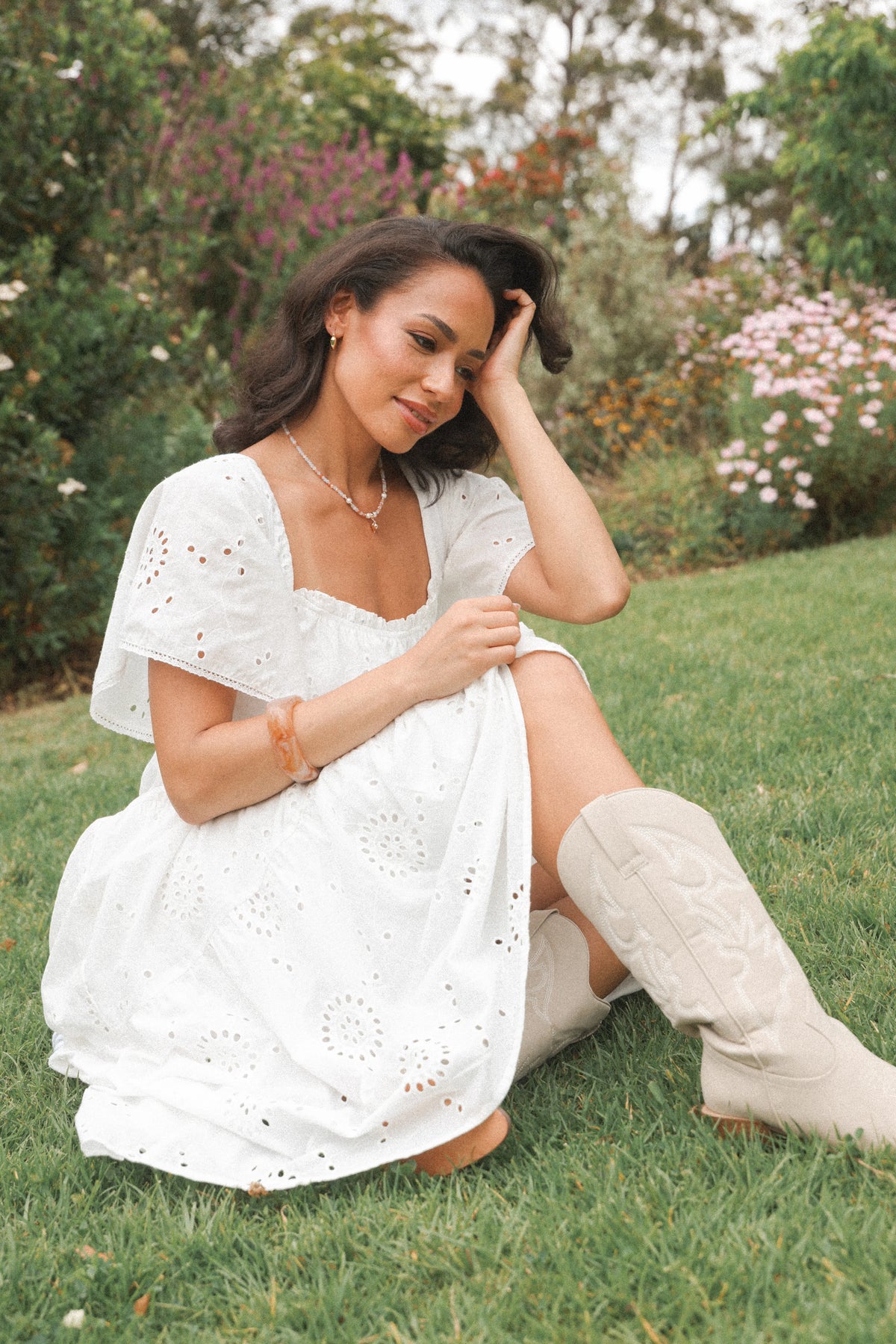 Tierney Midi Dress - White
