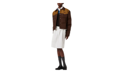 Technical Pongé And Leather Down Jacket WMNS "Coffee" ML1371 18Q0 F0201 S OOO
