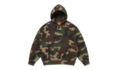 Satin Appliqué Hooded Sweatshirt "SS26 - Woodland Camo" SU27497