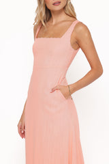 Amalie Maxi Dress - Pastel Peach