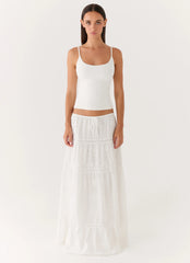 Yours To Keep Maxi Skirt - White