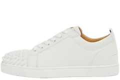 Louis Junior Spikes Sneakers - Calf leather and spikes - White - Men