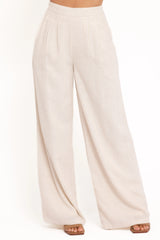 Arles Wide Leg Pants - Oatmeal