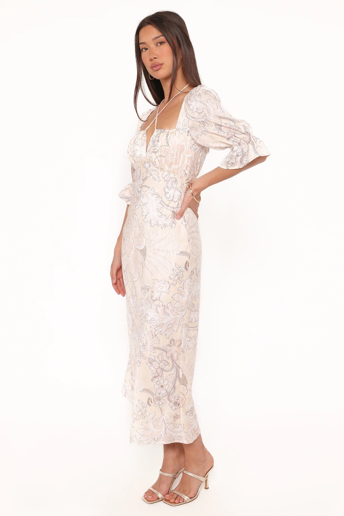 Pauline Long Sleeve Maxi Dress - Pastel Paisley