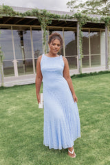 Kirsten Lace Maxi Dress - Cornflower Blue