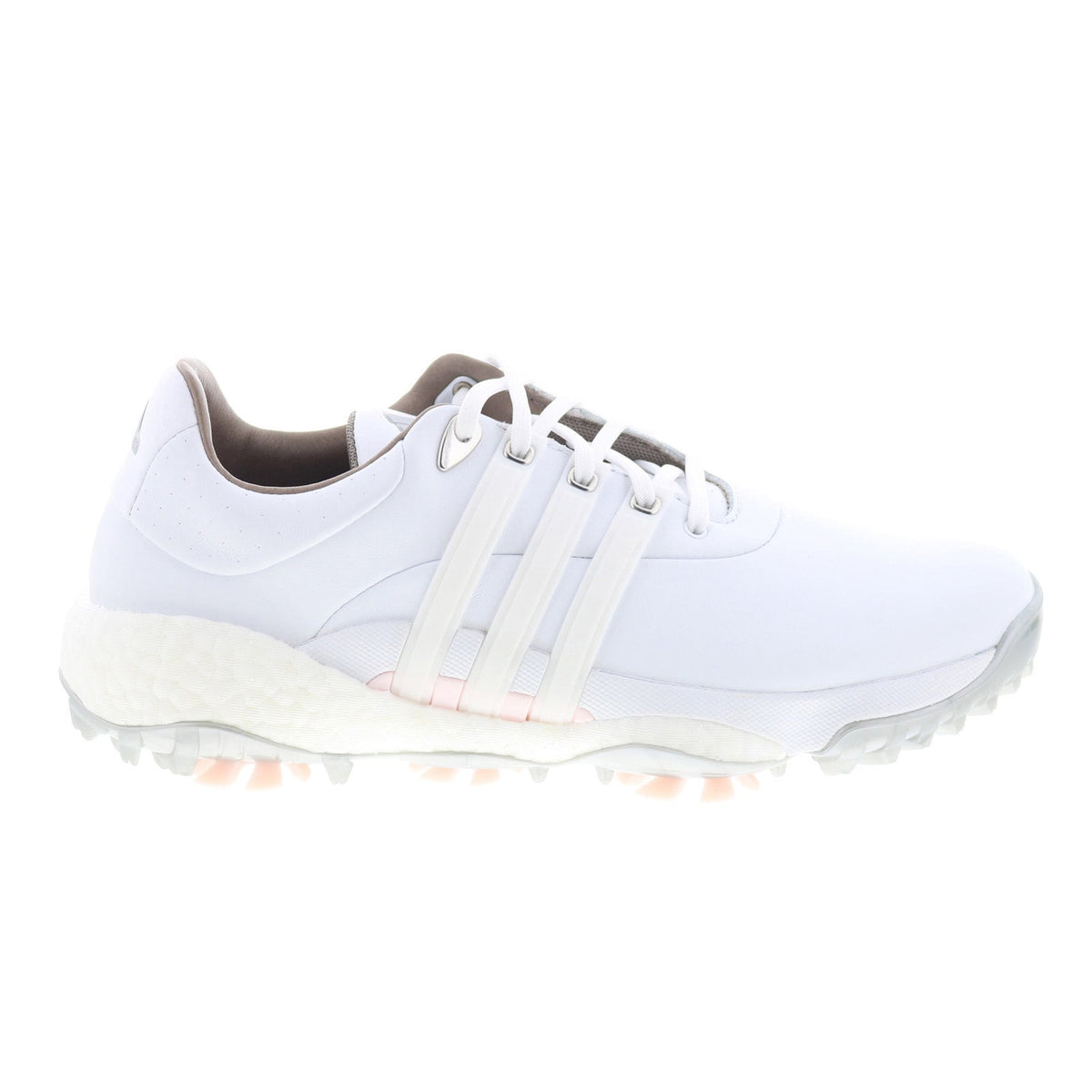 Tour360 22 GV9662 Womens White Leather Lace Up Athletic Golf Shoes