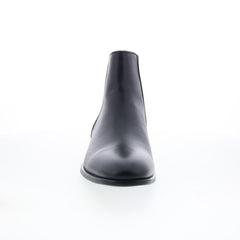 Aquatalia Adrian Waterproof M000901 Mens Black Leather Slip On Chelsea Boots